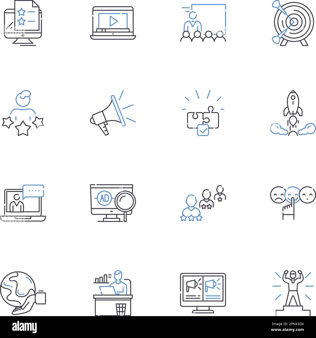 Communications line icons collection. Nerking, Connectivity ...