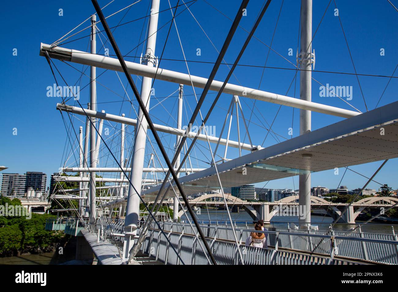 The Kurilpa Bridge is a 470 metres pedestrian and bicycle bridge over