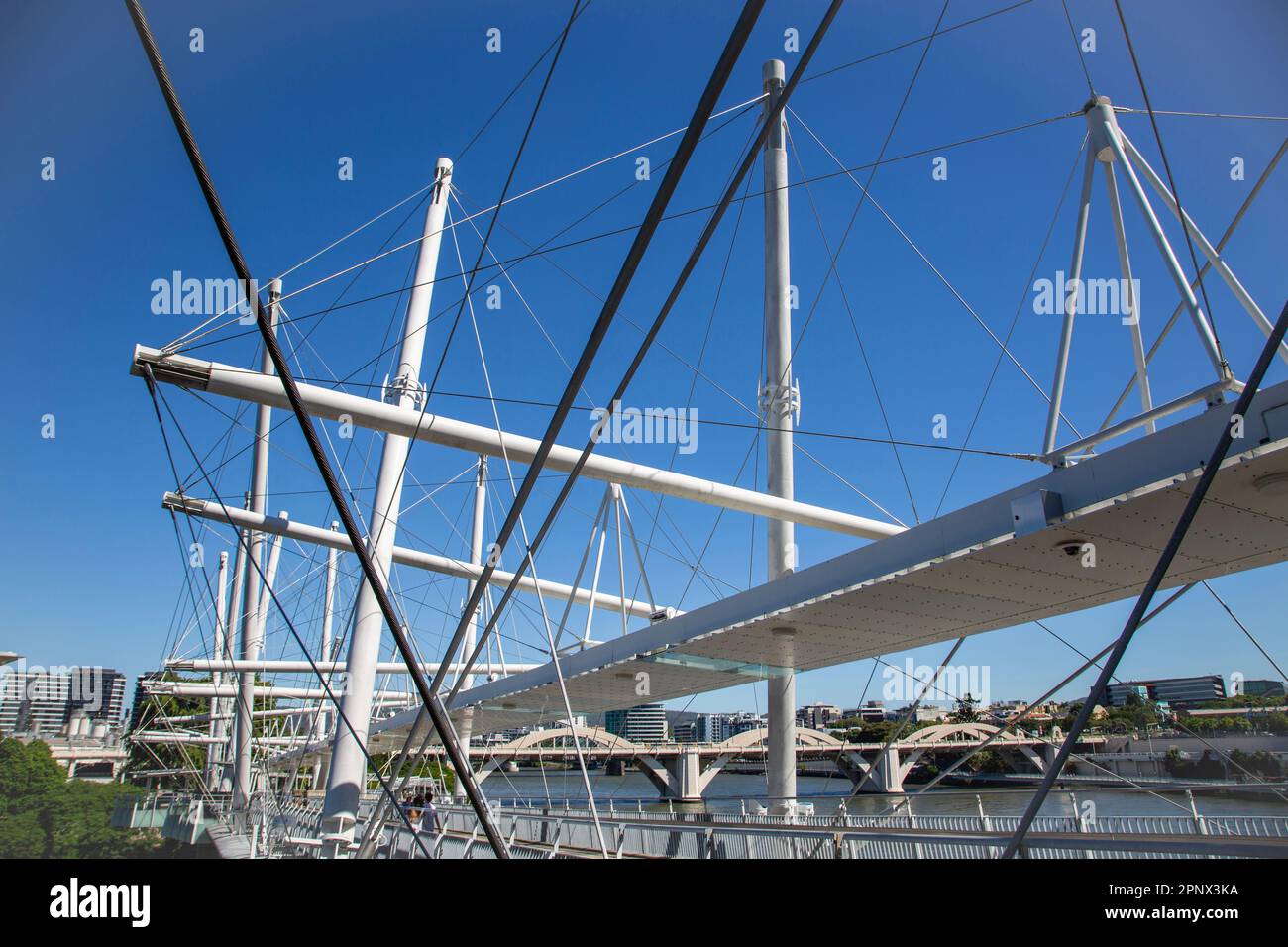 The Kurilpa Bridge is a 470 metres pedestrian and bicycle bridge over