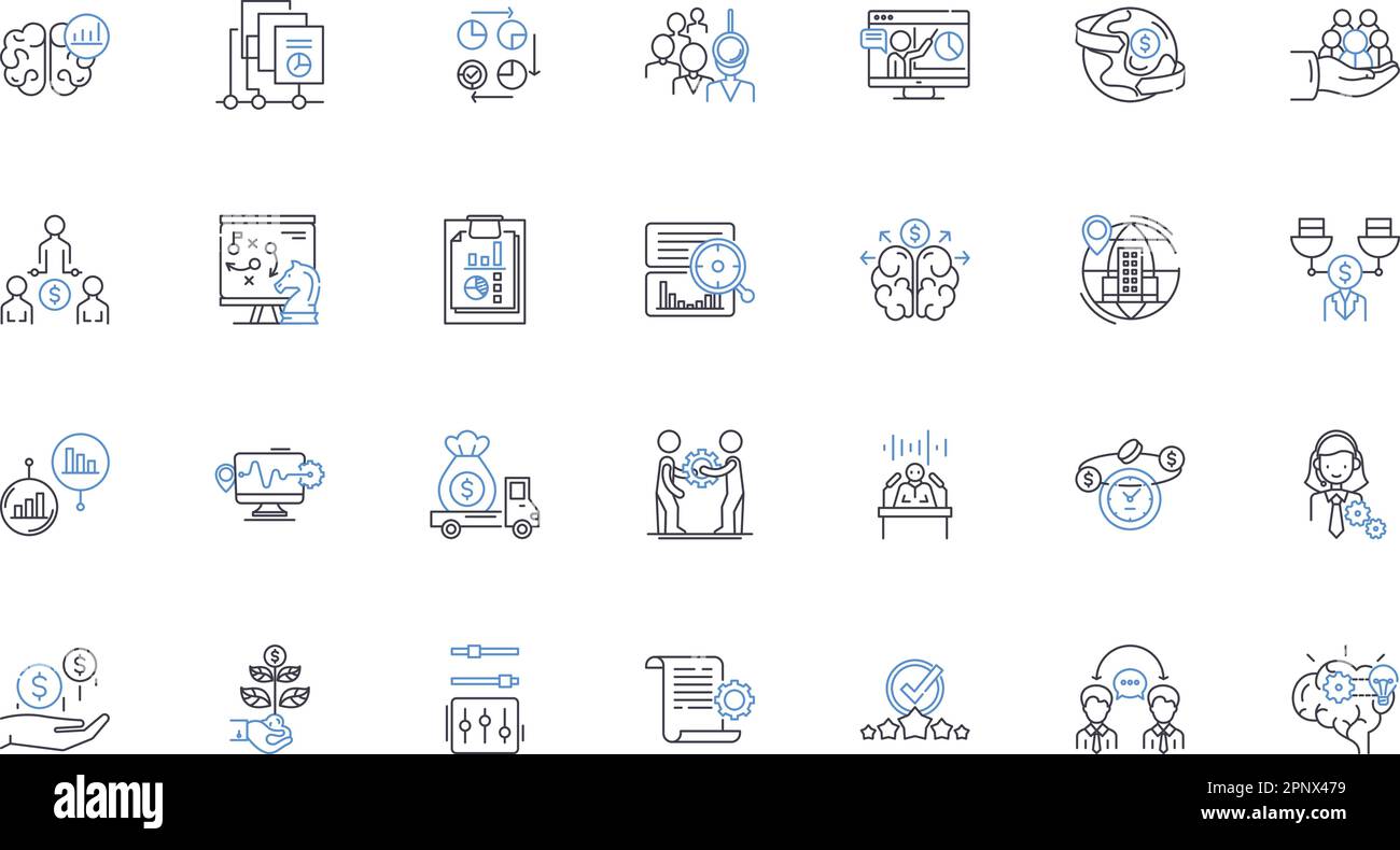 Indicators line icons collection. Metrics, Data, Markers, Signals