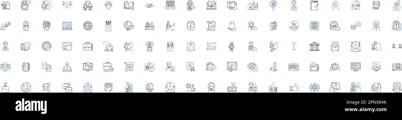 Social responsibility line icons collection. Sustainability, Philanthropy, Charity, Community, Ethics, Giving, Empathy vector and linear illustration Stock Vector