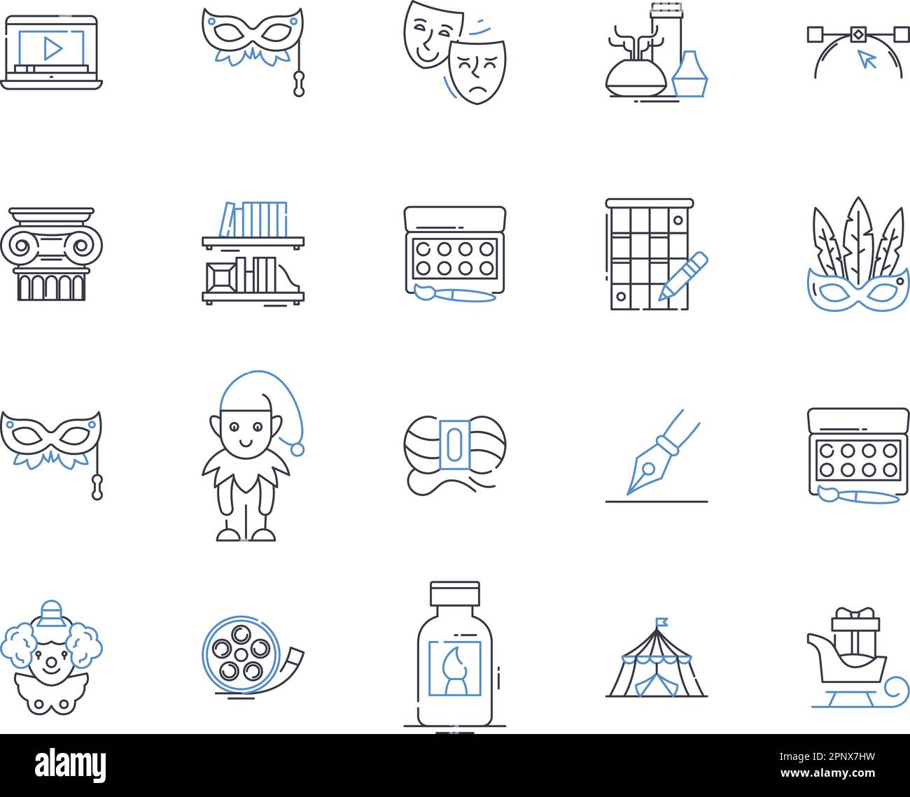 Piering roles line icons collection. Foundation, Structural, Engineering, Support, Anchoring, Pier, Concrete vector and linear illustration. Steel Stock Vector