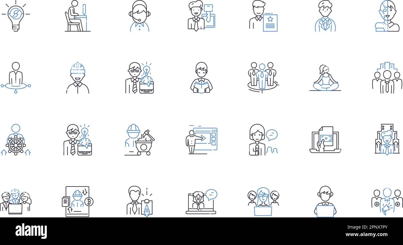 Athletic training line icons collection. Conditioning, Agility