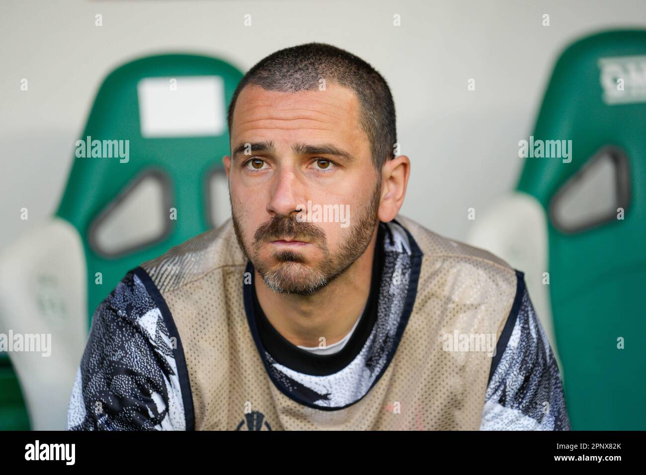 Lisbon, Portugal. 20th Apr, 2023. Leonardo Bonucci from Juventus FC seen during the UEFA Europa League Quarter-Finals, 2nd Leg football match between Sporting CP and Juventus FC at Estadio Jose Alvalade.Final score: Sporting CP 1:1 Juventus FC Credit: SOPA Images Limited/Alamy Live News Stock Photo