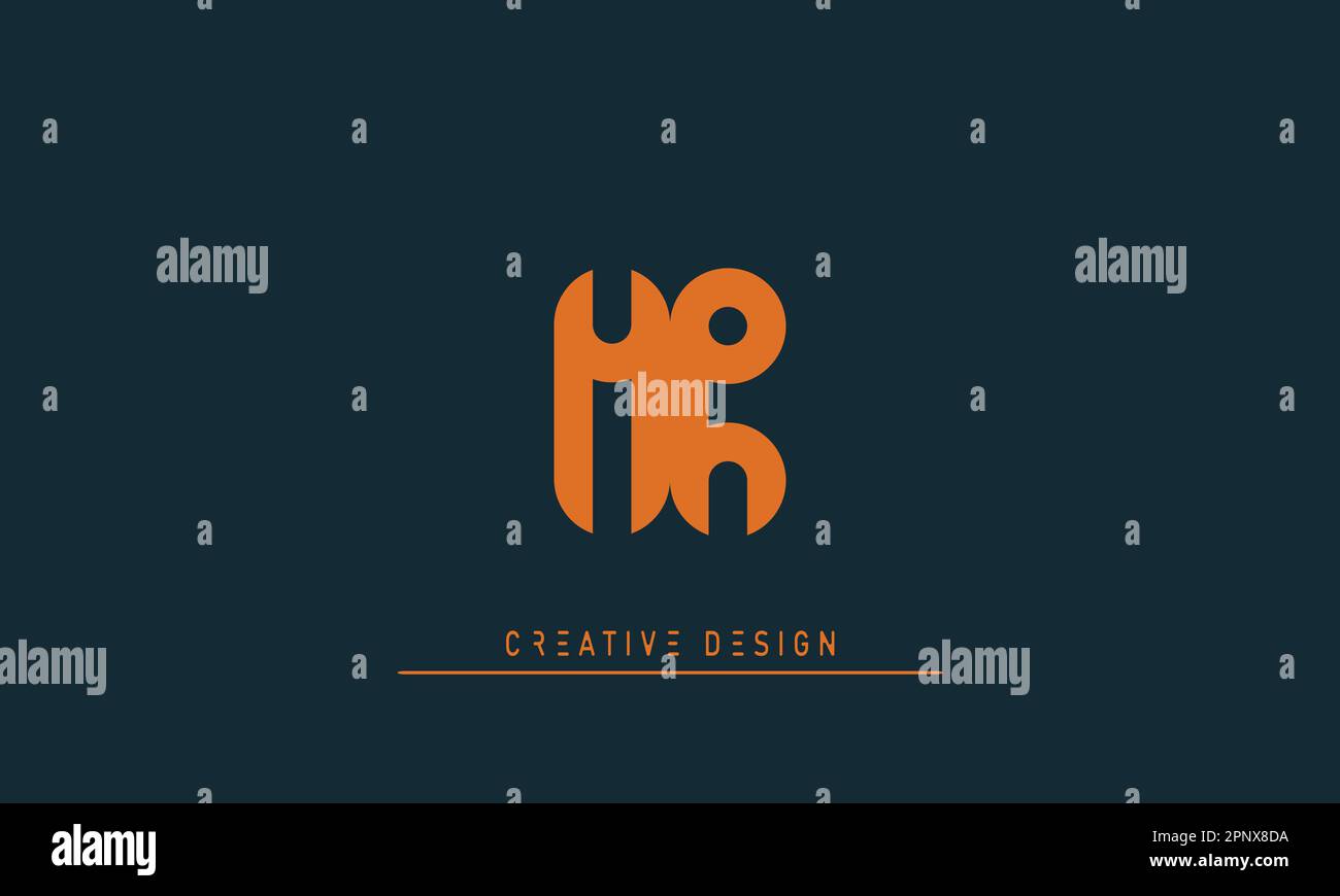Alphabet letters Modern Creative logo MR , RM Stock Vector