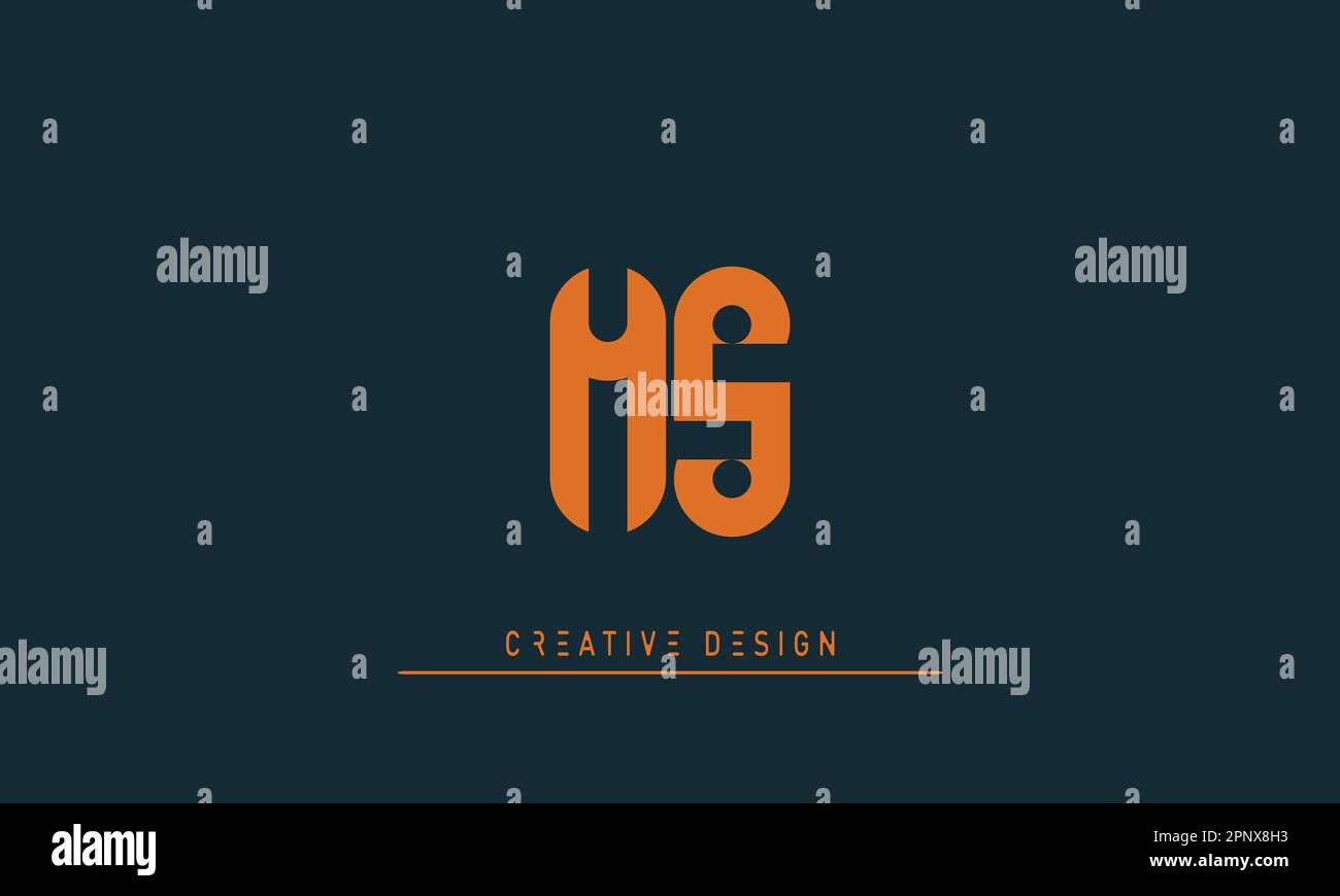 Alphabet letters Modern Creative logo MS , SM Stock Vector