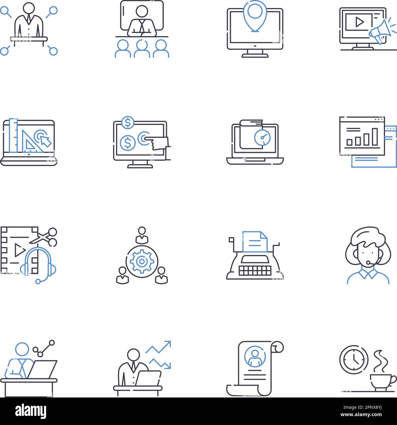 Learning and education line icons collection. Pedagogy, Curriculum