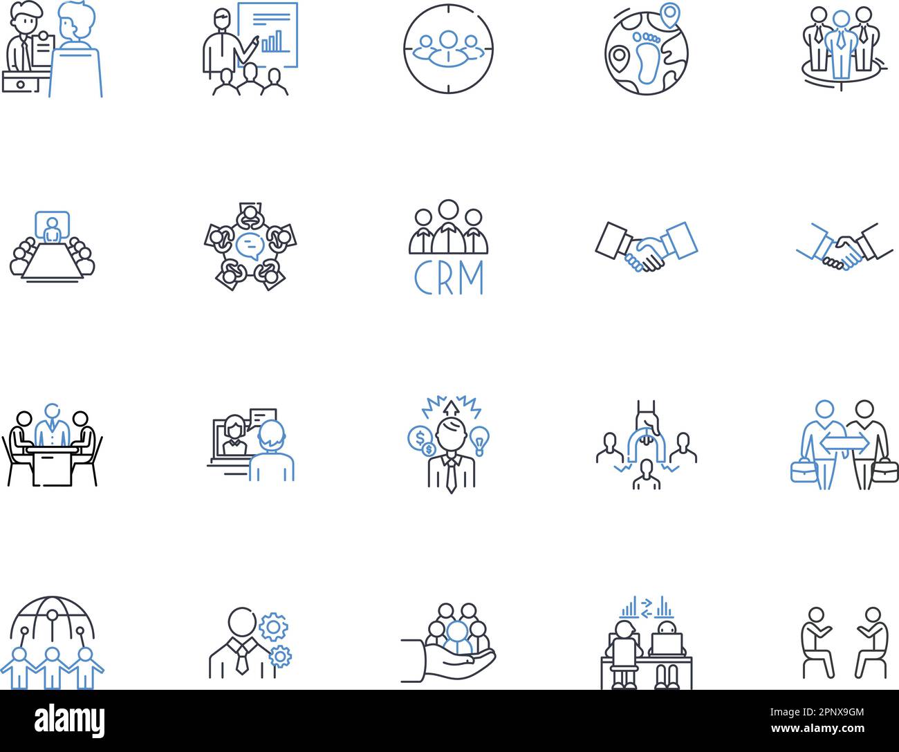 Assembly line icons collection. Assembly, Parts, Compnts, Manufacturing, Fabrication, Engineering, Production vector and linear illustration Stock Vector