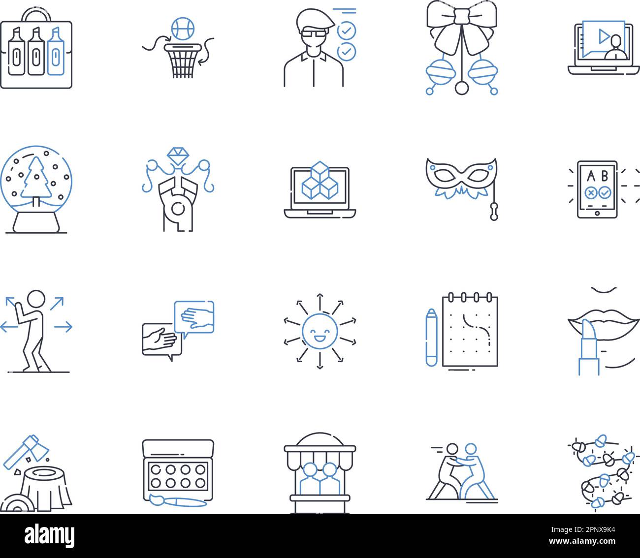 Avocations line icons collection. Hobbies, Interests, Passions, Crafts ...