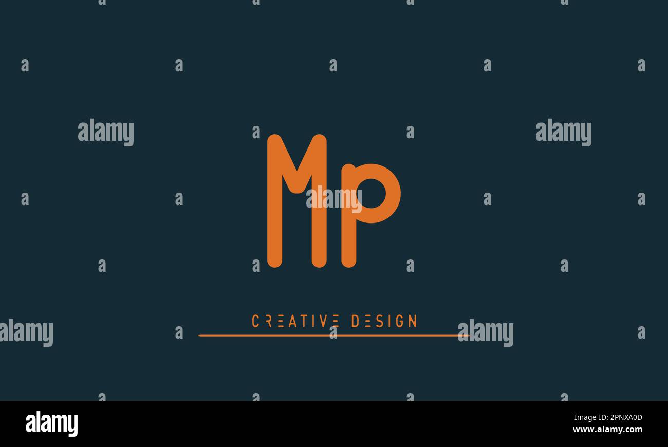 Alphabet letters Modern Creative logo MP , PM Stock Vector Image & Art ...