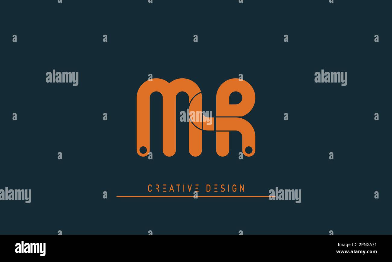 Alphabet letters Modern Creative logo MR , RM Stock Vector Image & Art ...