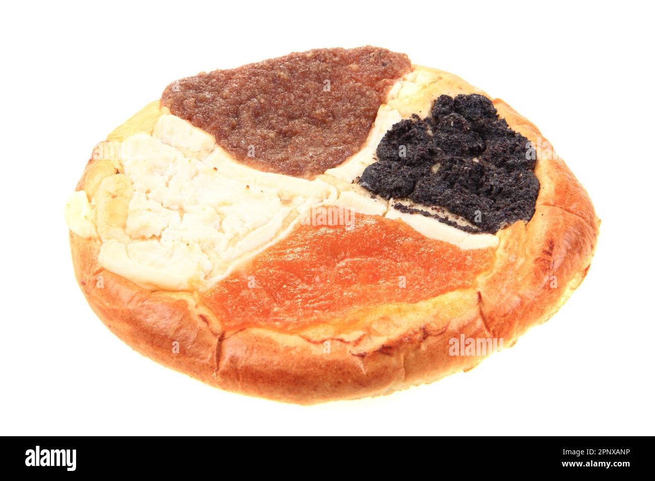 typical czech cake isolated on the white background Stock Photo
