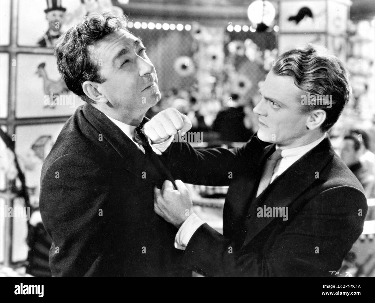 DAVID LANDAU and JAMES CAGNEY in TAXI 1931 director ROY DEL RUTH based on the play by Kenyon Nicholson adaptation and dialogue Kubec Glasmon and John Bright A Warner Bros. and Vitaphone Picture Stock Photo