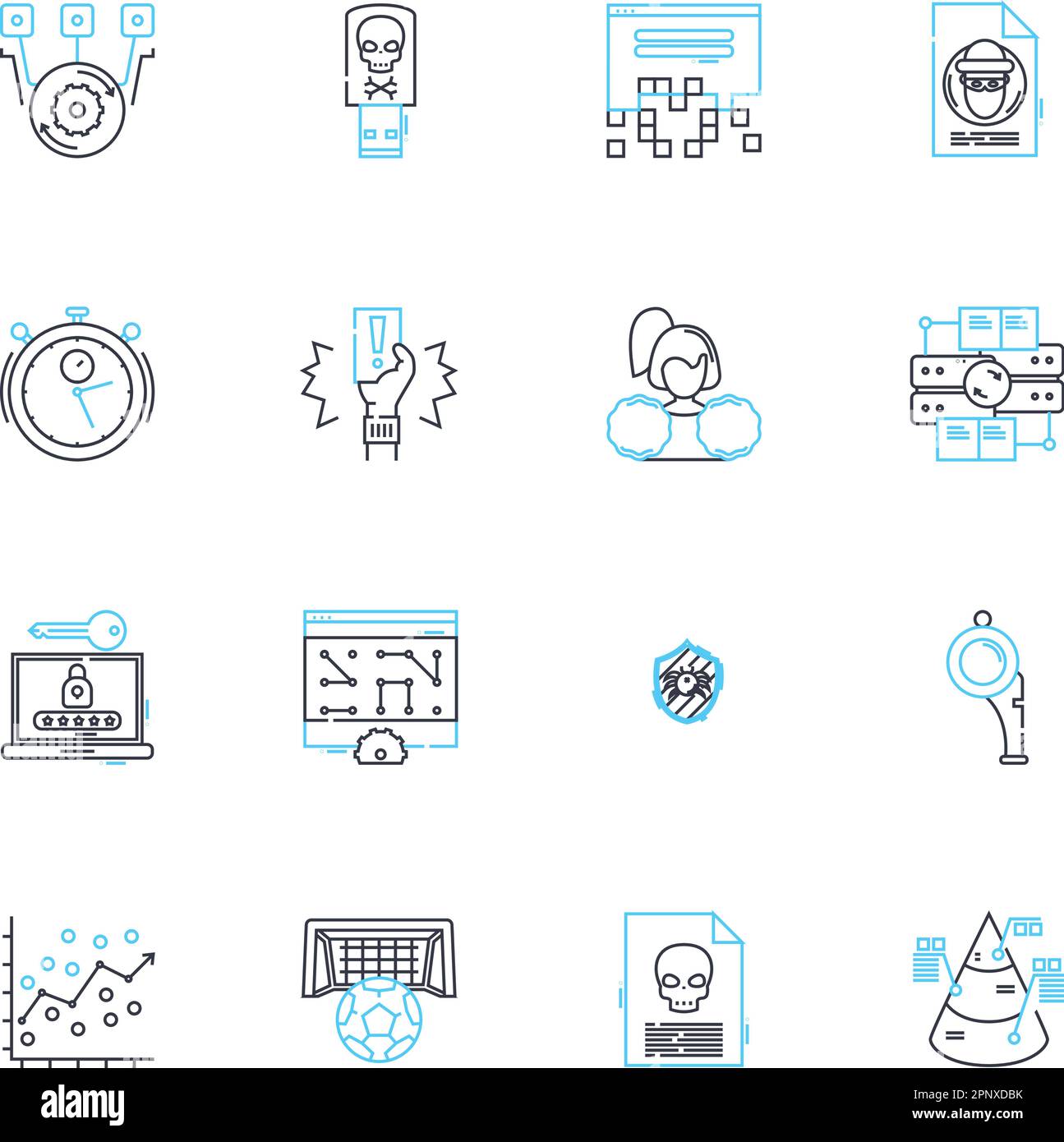 Business generation linear icons set. Innovation, Growth ...