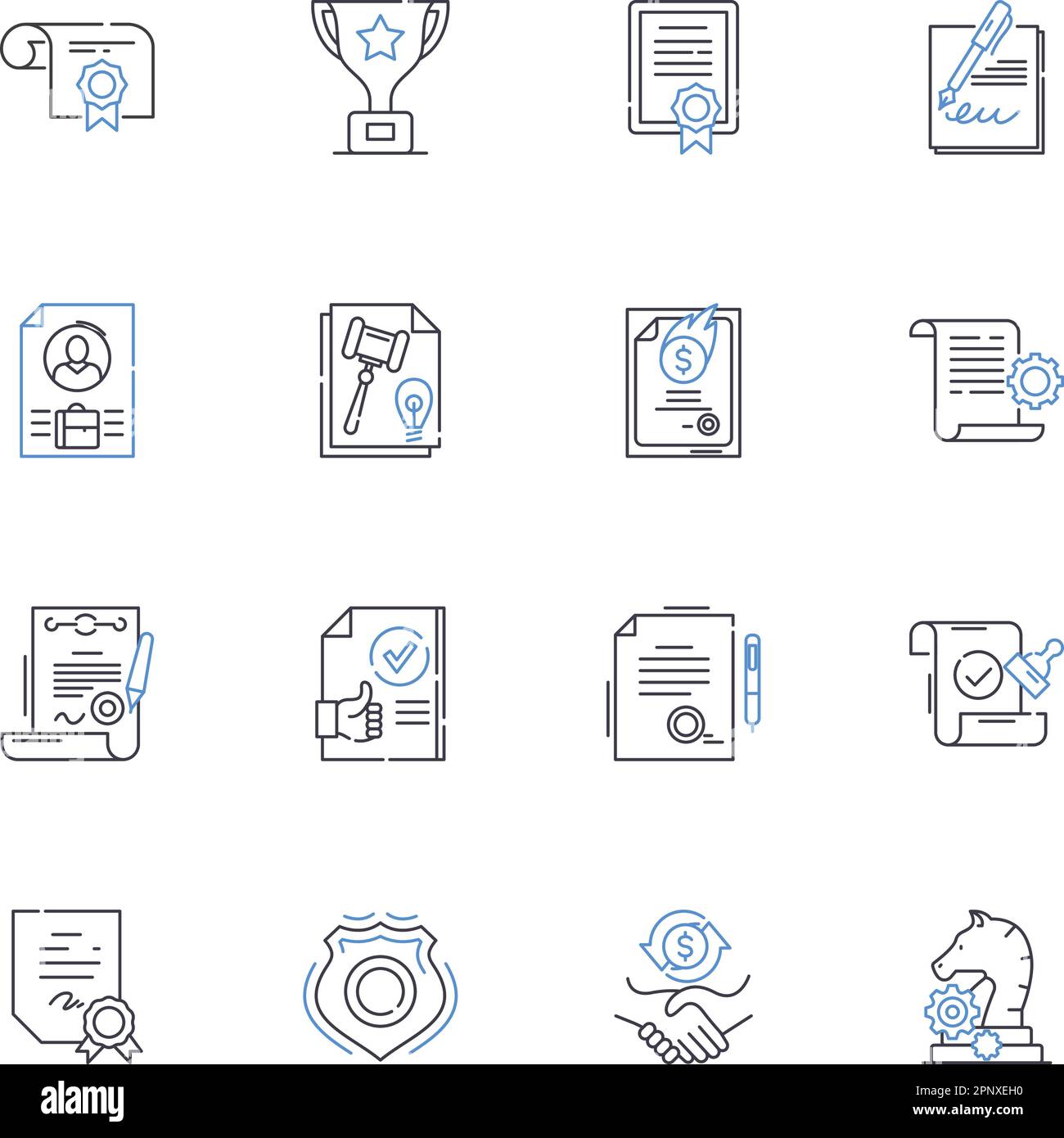 Constitutional line icons collection. Freedom, Rights, Sovereignty ...