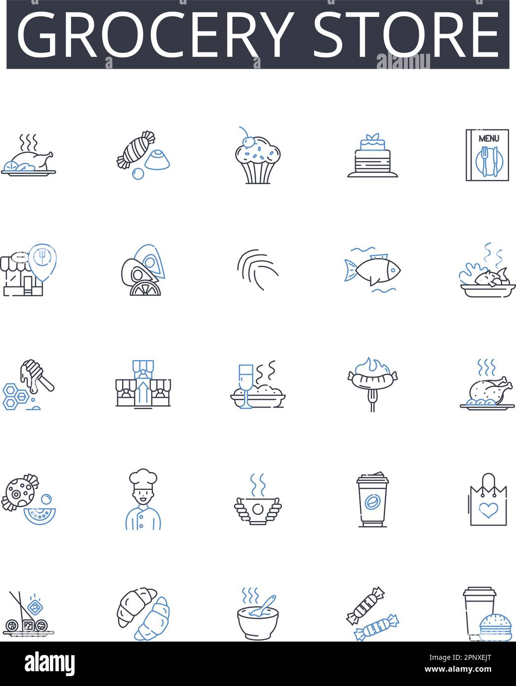 Grocery store line icons collection. Classroom, Seminar, Auditorium, Lecture, Education, Teacher, Learning vector and linear illustration. Studies Stock Vector
