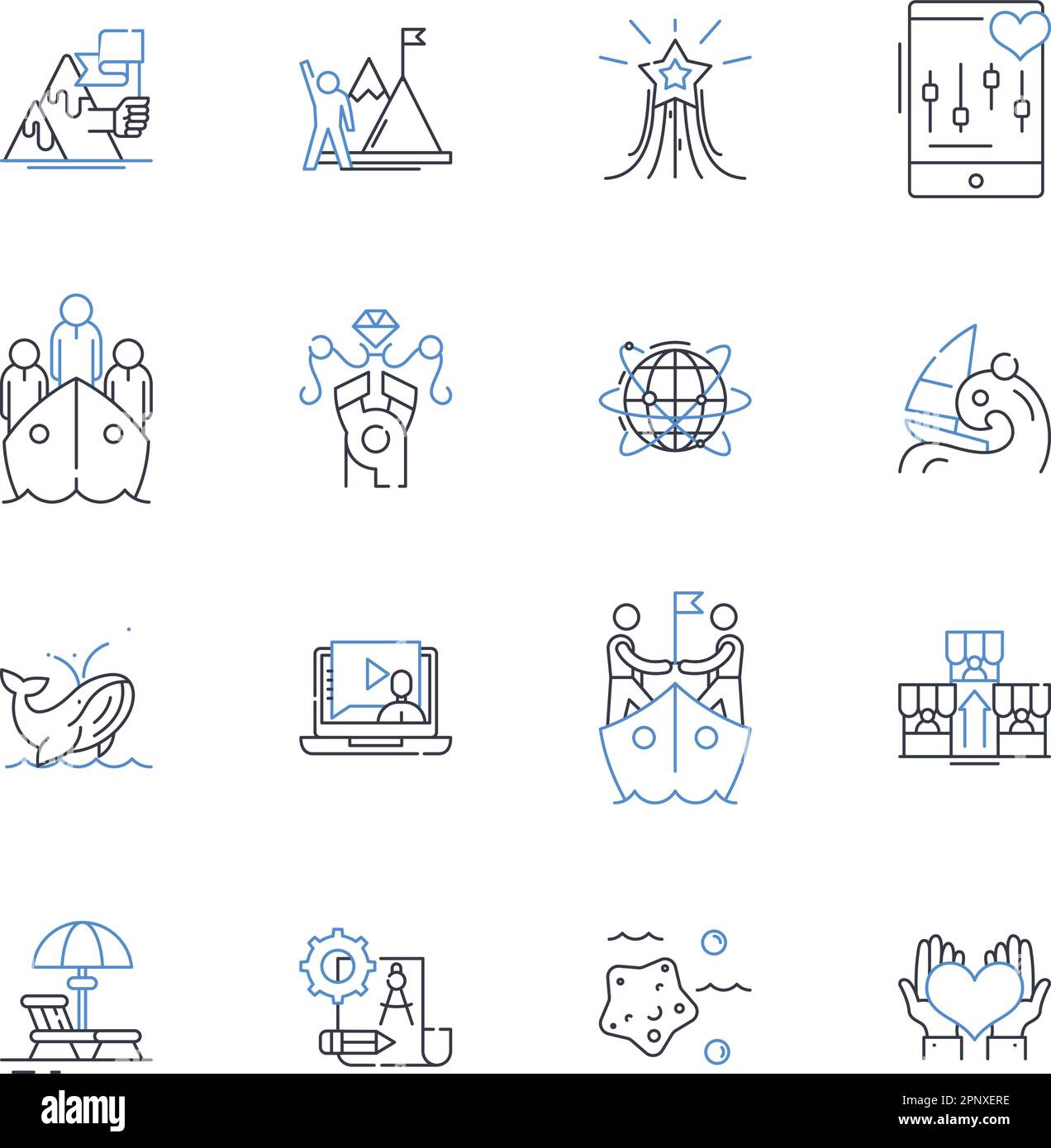 History and archaeology line icons collection. Artifact, Antiquity, Archaeologist, Archeology, Civilization, Culture, Deduction vector and linear Stock Vector