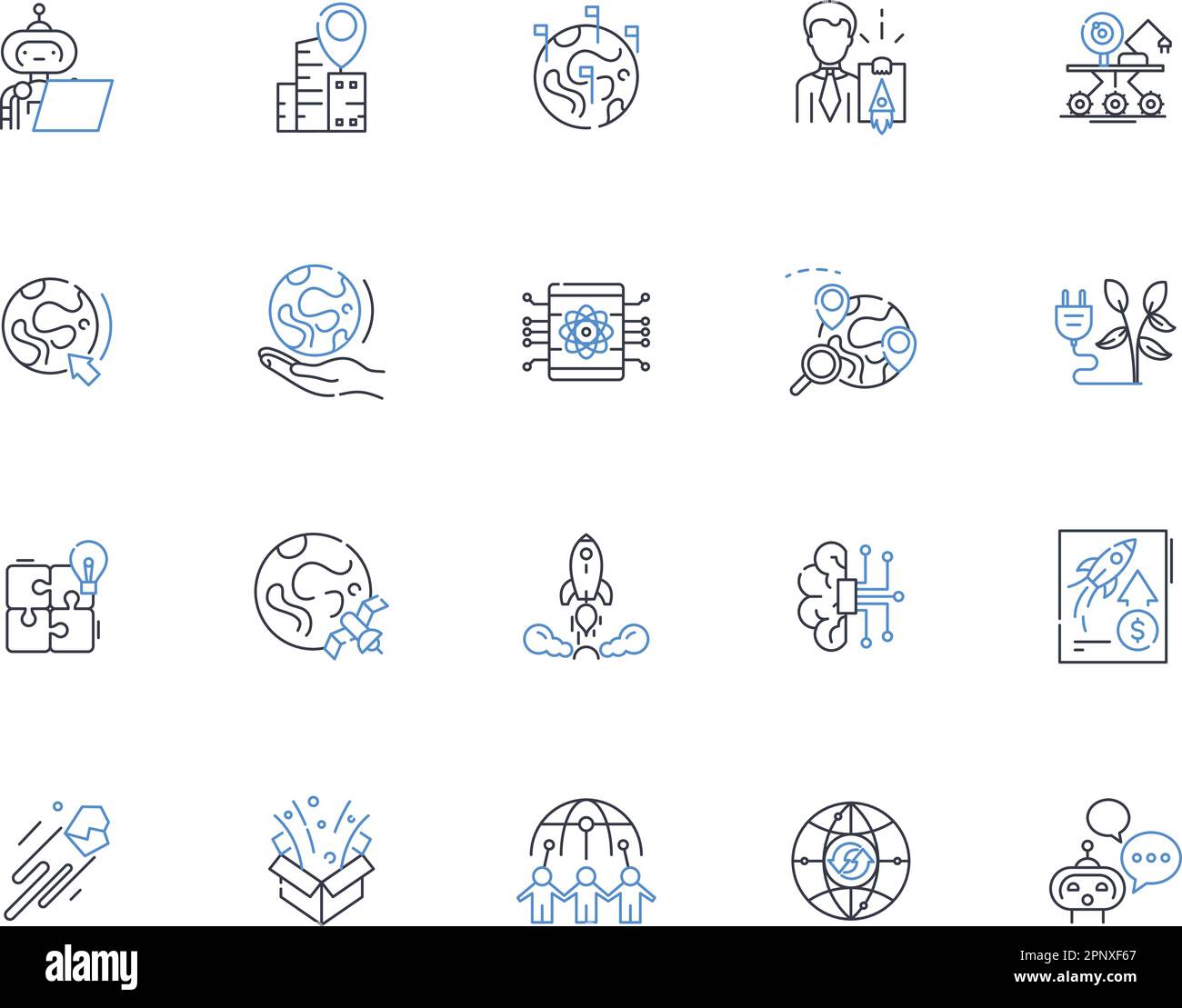 Revolutions line icons collection. Revolt, Uprising, Insurgency, Rebellion, Protest, Overthrow, Unrest vector and linear illustration. Coup,Mutiny Stock Vector