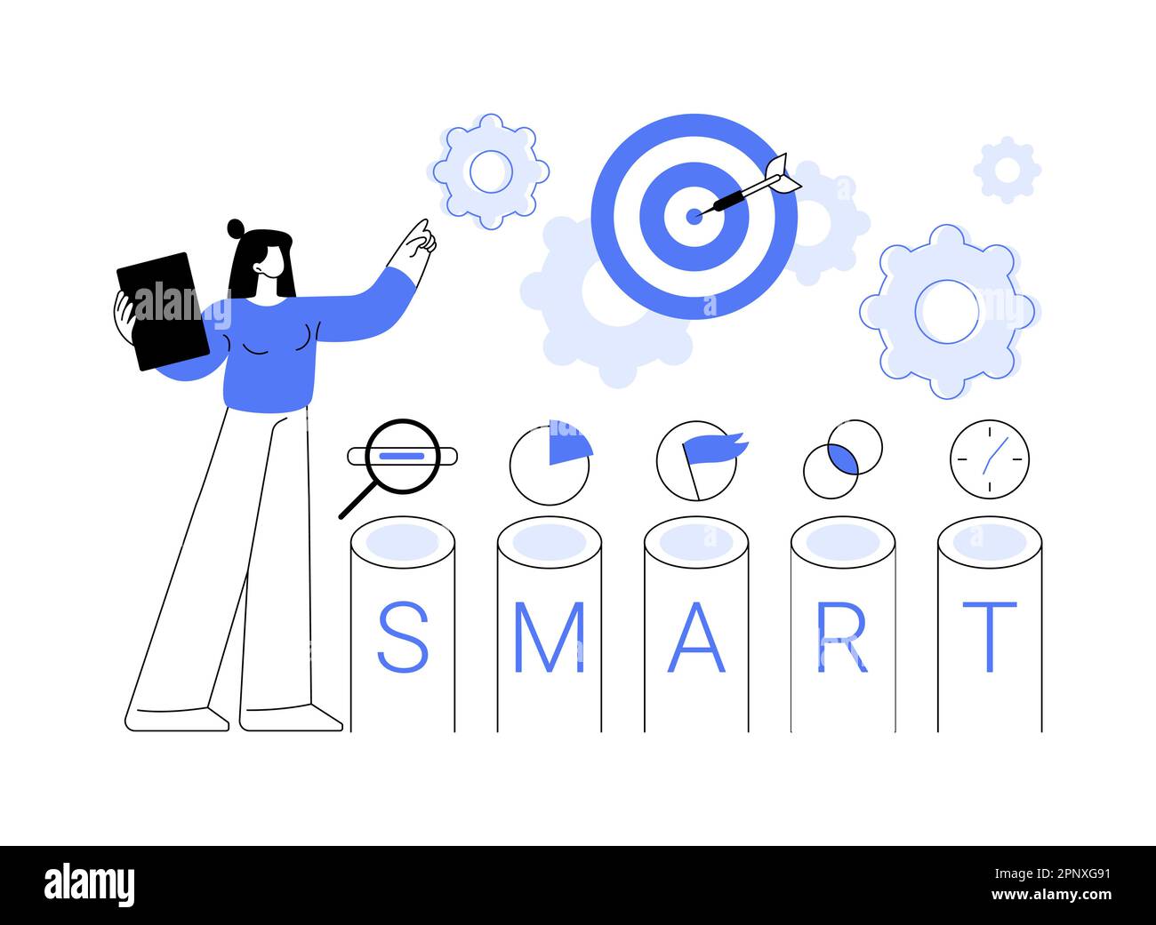 SMART Objectives abstract concept vector illustration Stock Vector