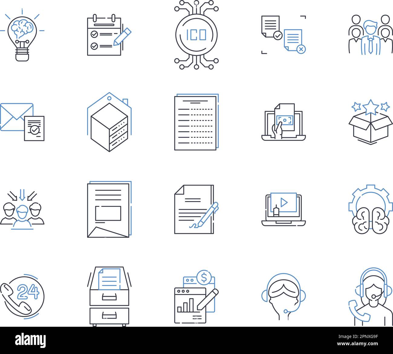 Market analysis line icons collection. Demographics, Competitors, Trends, Insights, Strategy, Segmentation, Opportunities vector and linear Stock Vector