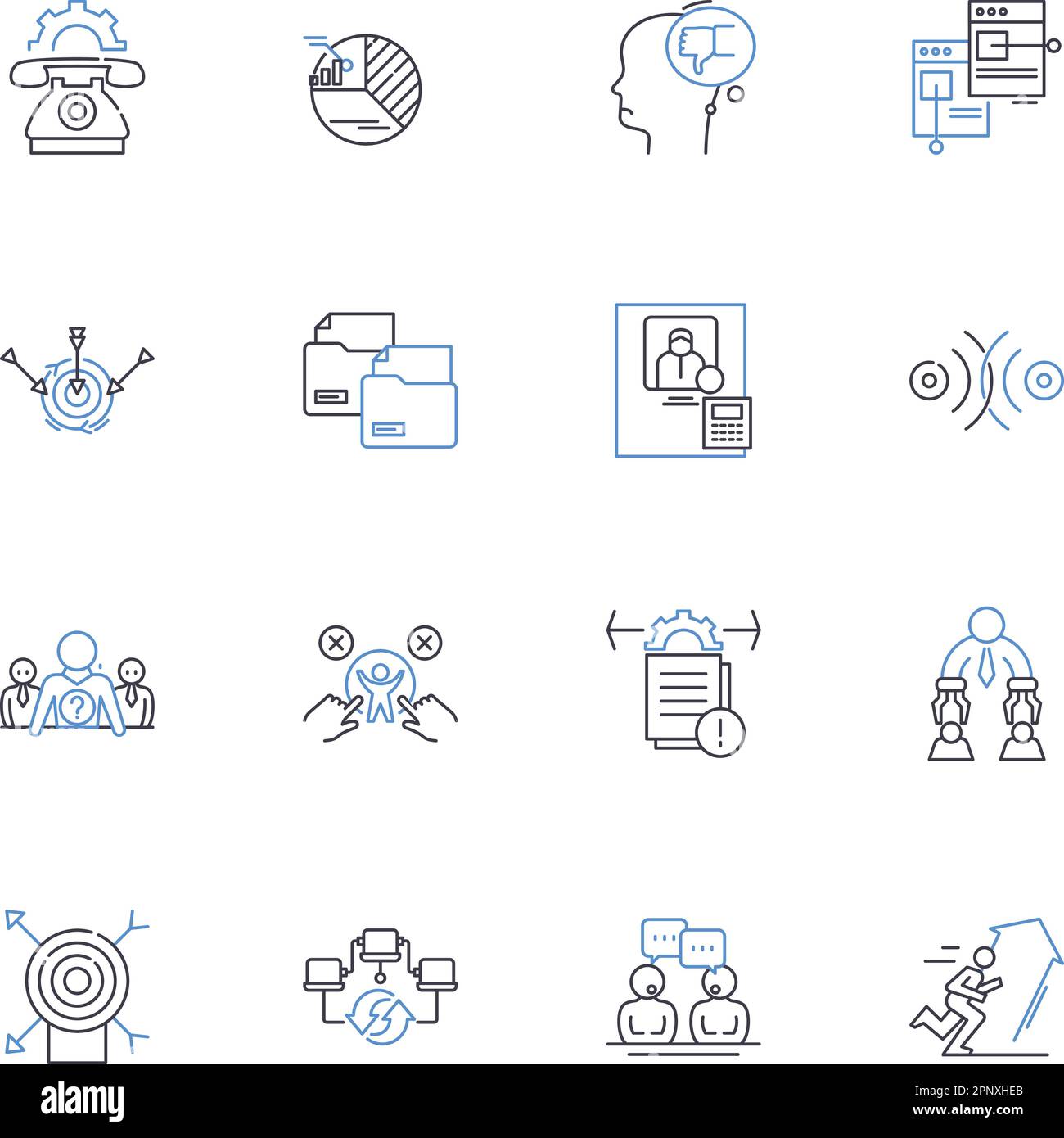 Mutual acquaintances line icons collection. Connections, Acquaintances, Friends, Nerks, Relationships, Circles, Associates vector and linear Stock Vector