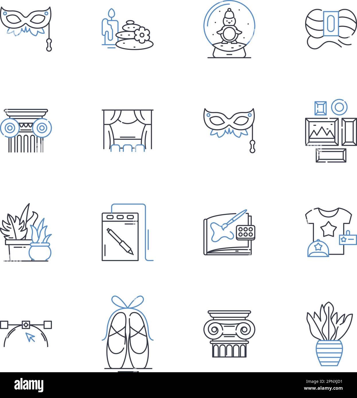 Modern skills line icons collection. Communication, Collaboration ...