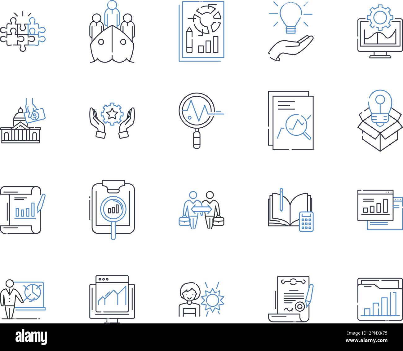 Mapping and charting line icons collection. Cartographer, Atlas, Navigation, Topography, Terrain, Survey, Aerial vector and linear illustration Stock Vector