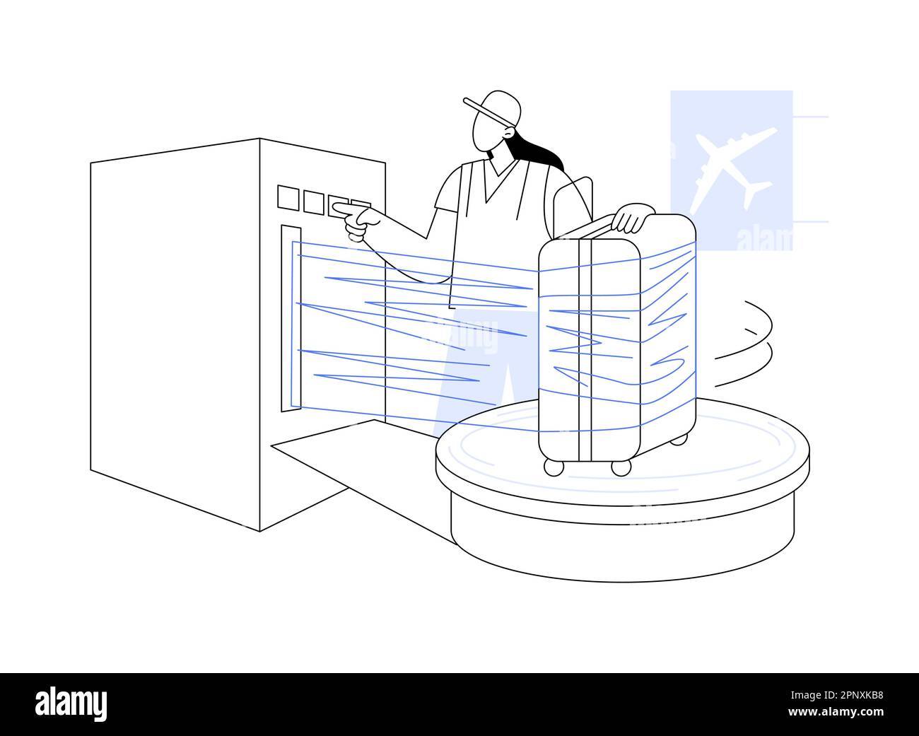 Plastic wrap airport Stock Vector Images Alamy