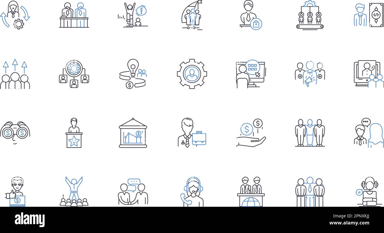 Support and encouragement line icons collection. Empowerment ...