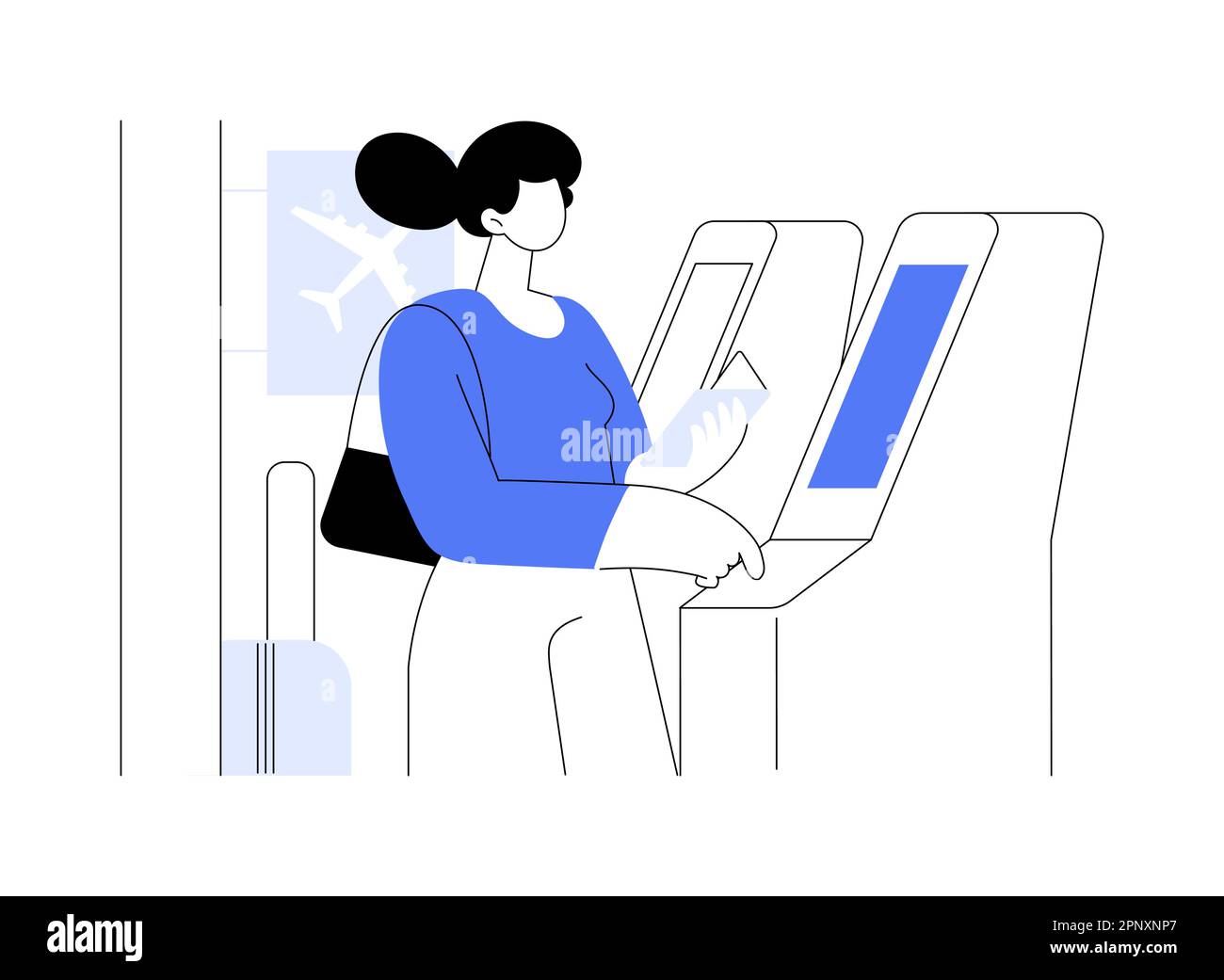 Self-check-in abstract concept vector illustration Stock Vector Image ...