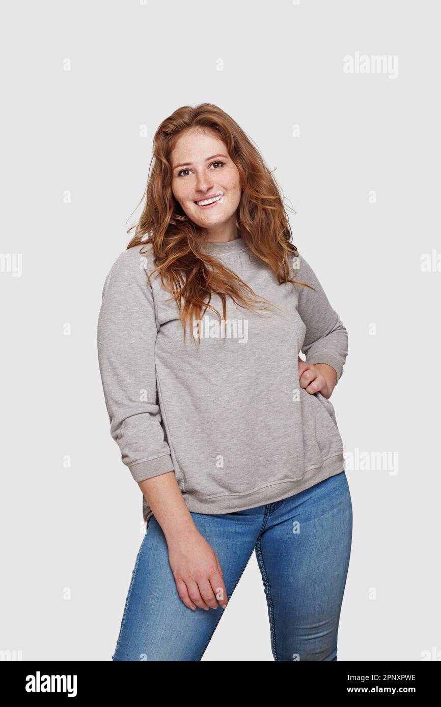 Curvy woman chubby pretty 30s hi-res stock photography and images - Alamy