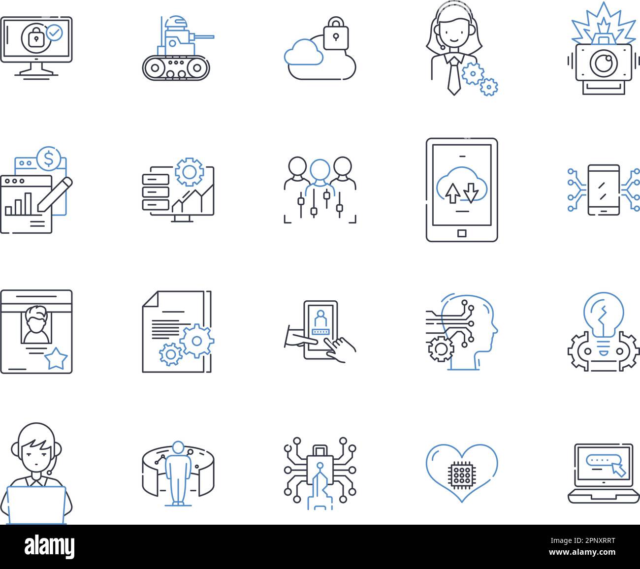 Innovative devices line icons collection. Disruptive, Cutting-edge ...