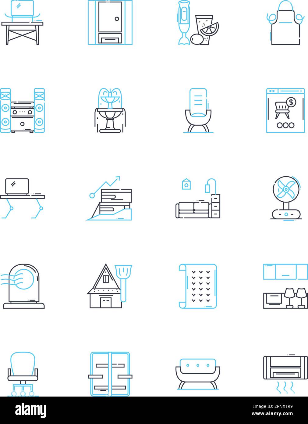 Web design linear icons set. Responsive, User-friendly, Navigation ...