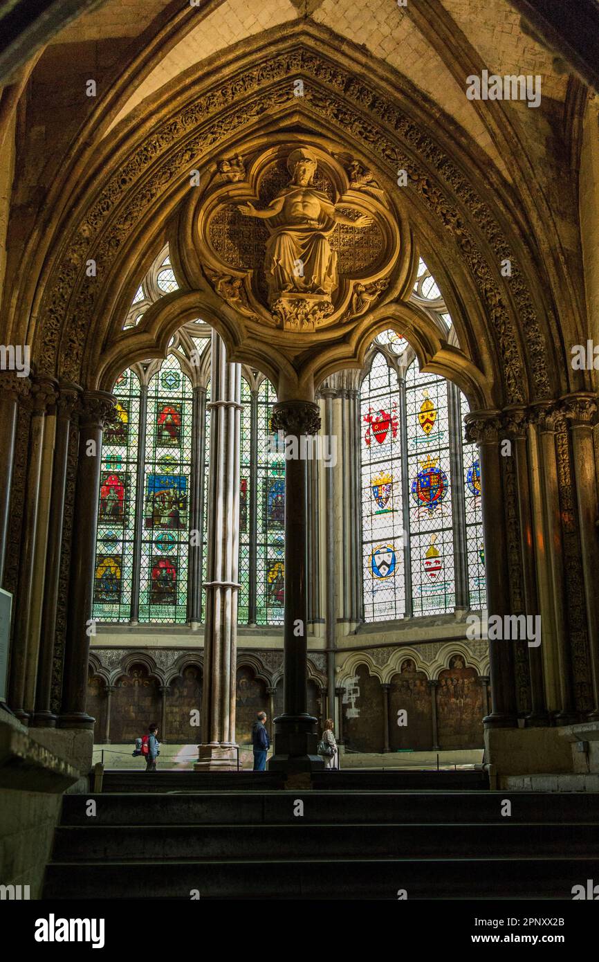 LONDON, GREAT BRITAIN - MAY 12, 2014: This is the chapter hall in Westminster Abbey. Stock Photo