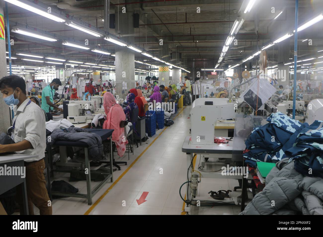 Sabhar, Bangladesh. 06th July, 2022. Employees of 4A Yarn Dyeing Ltd