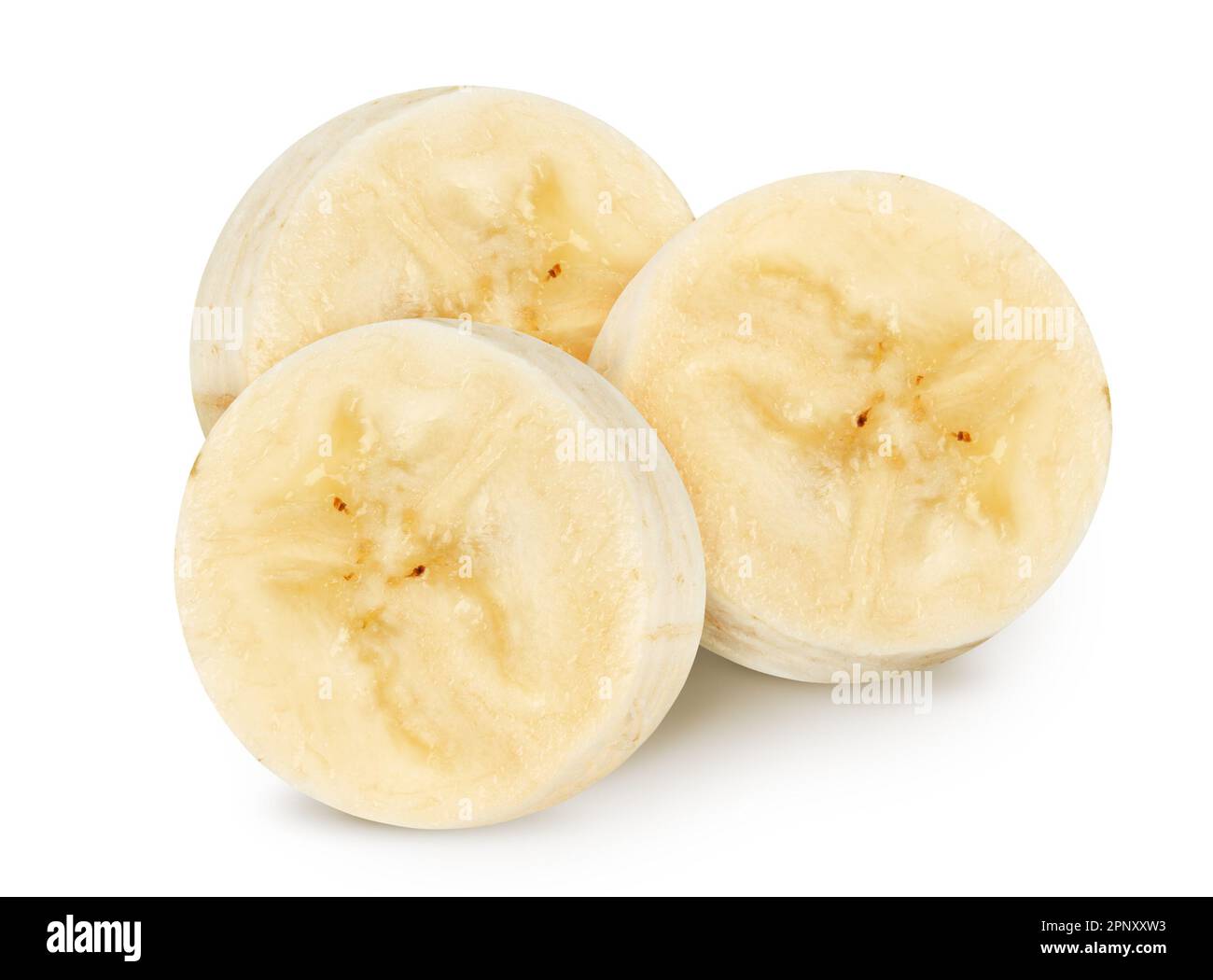 Isolated Banana. Ripe banana slice isolated on white background with  clipping path (at ALL sizes). Isolation is on a transparent layer in the PNG  form Stock Photo - Alamy