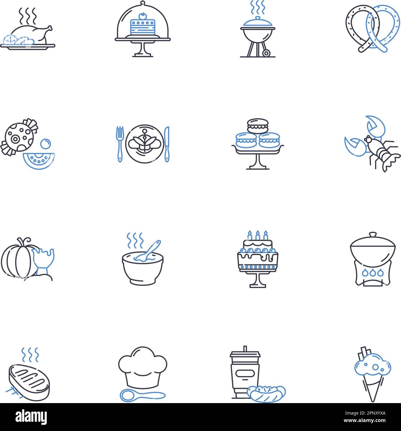 Brewery line icons collection. Hops, Ale, Beer, Malt, Yeast, Bitter, Taproom vector and linear