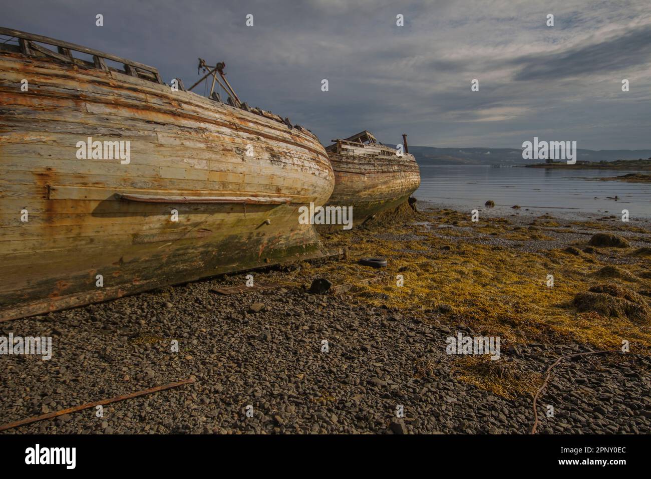 Old fishing boats salen isle of mull hi-res stock photography and ...