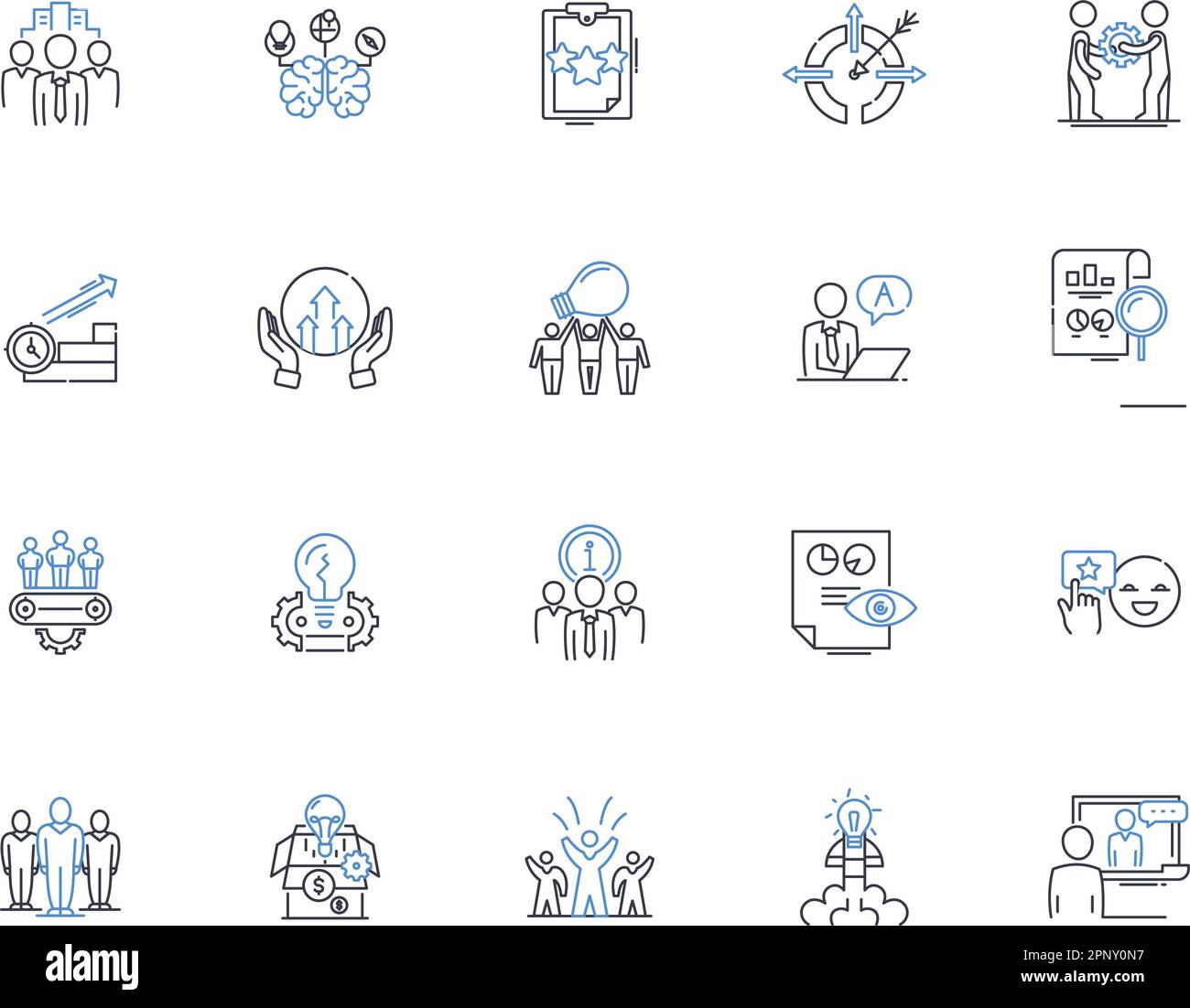 Groundbreaking business line icons collection. Innovative, Disruptive, Game-changing, Revolutionary, Cutting-edge, Bold, Forward-thinking vector and Stock Vector