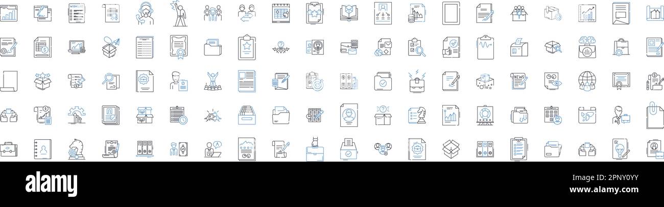 Report analysis line icons collection. Insights, Trends, Patterns ...