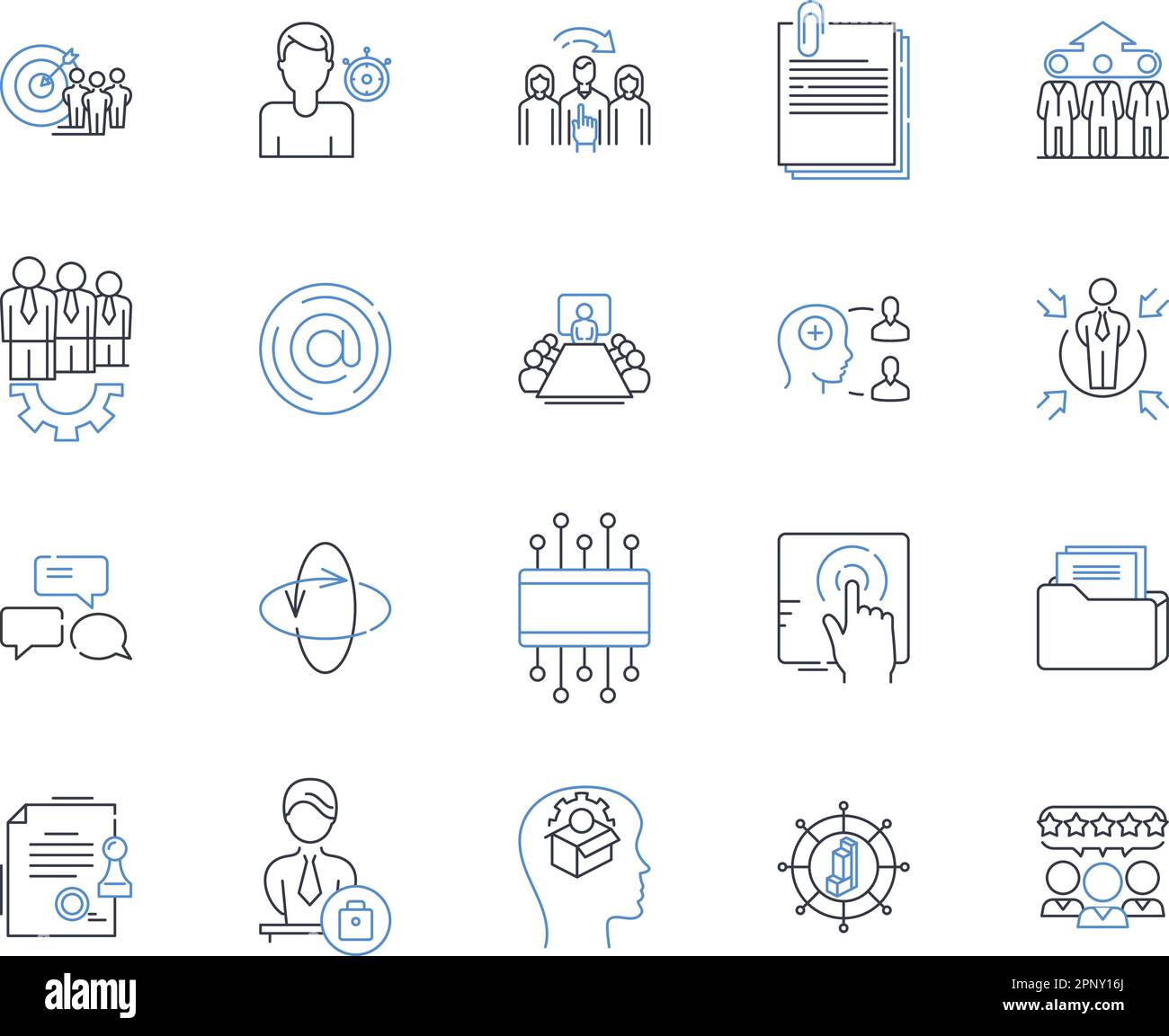 Strategic alliance line icons collection. Partnership, Collaboration ...