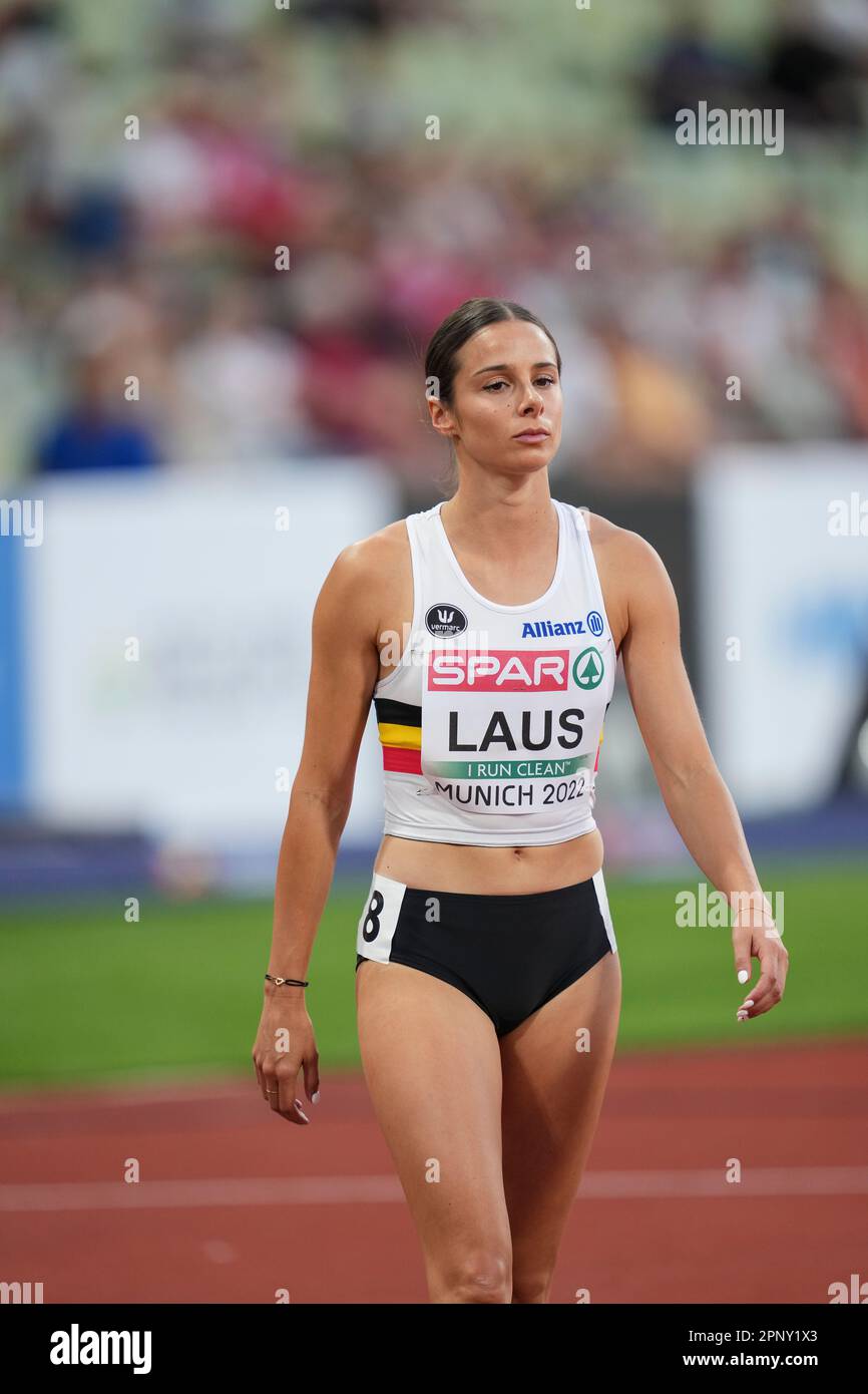 Camille Laus participating in the 400 meters of the European Athletics
