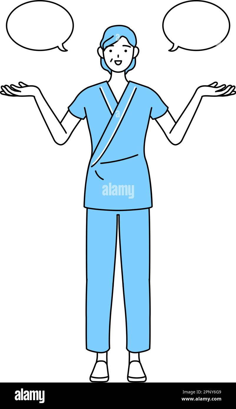 Middleaged and senior female admitted patient in hospital gown with