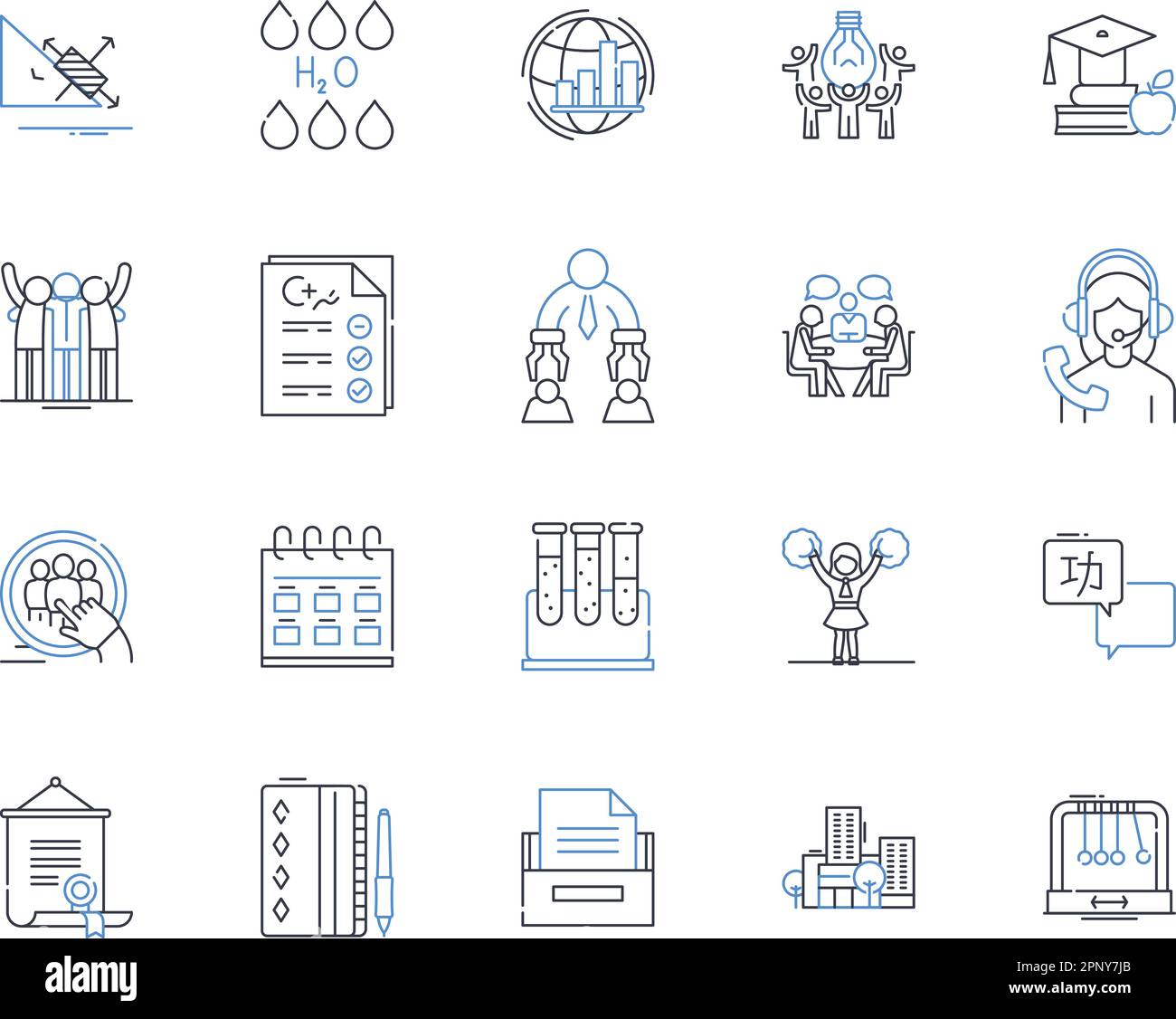 Challenges and trials line icons collection. Difficulties, Obstacles, Struggles, Adversity, Hurdles, Hardship, Contingencies vector and linear Stock Vector