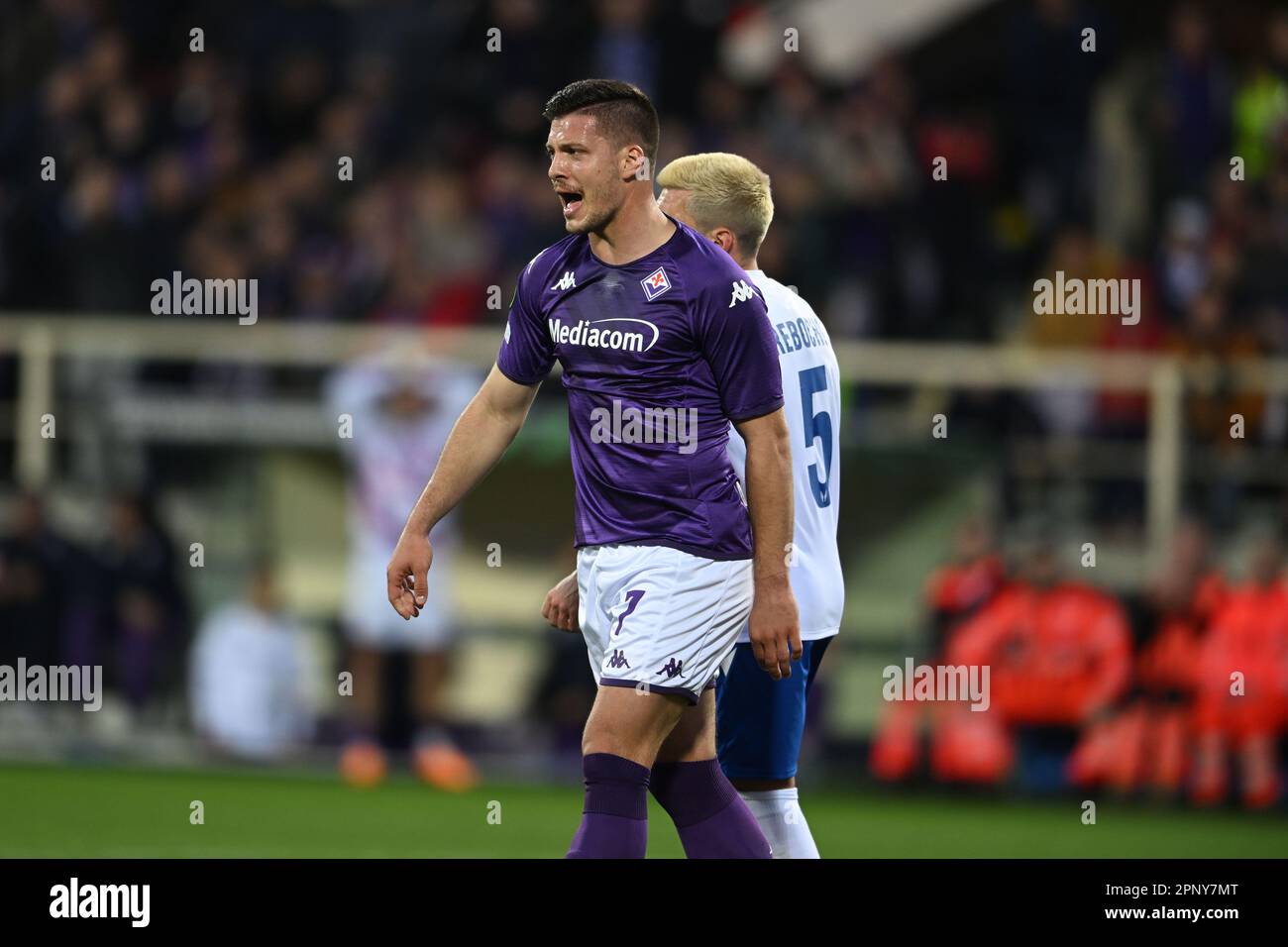 Florence, Italy. 05th Feb, 2023. Luka Jovic (ACF Fiorentina) shows