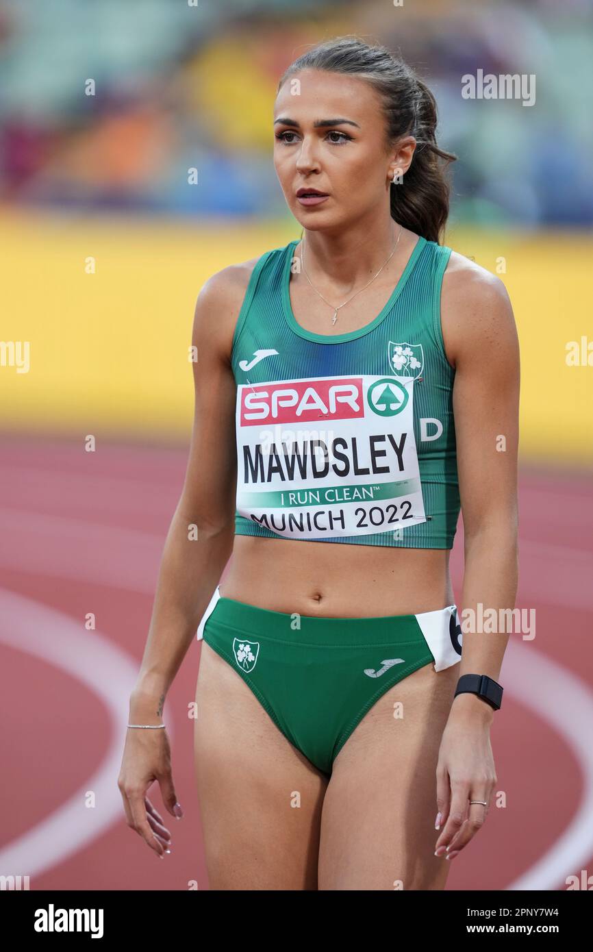 Sharlene Mawdsley participating in the 400 meters of the European Athletics Championships in Munich 2022 Stock Photo