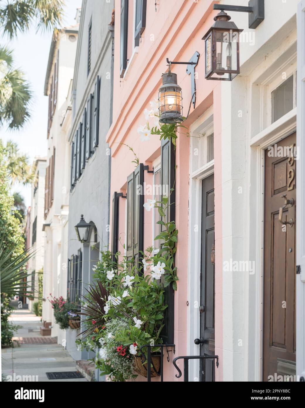 Colorful Houses in Downtown Charleston, South Carolina Stock Photo - Alamy