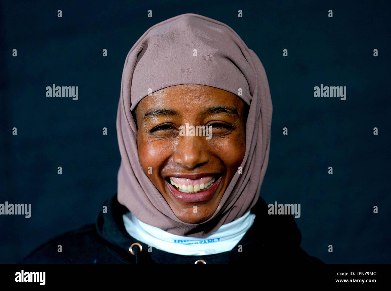 Sifan Hassan ahead of a press conference held at the TCS London ...