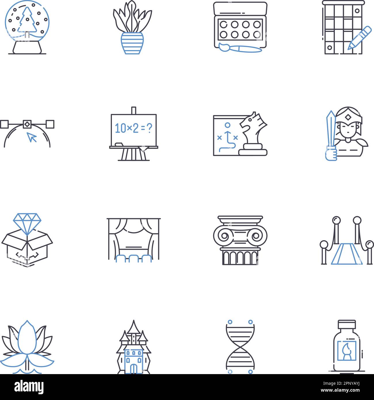 Exploration line icons collection. Discover, Expedition, Adventure ...