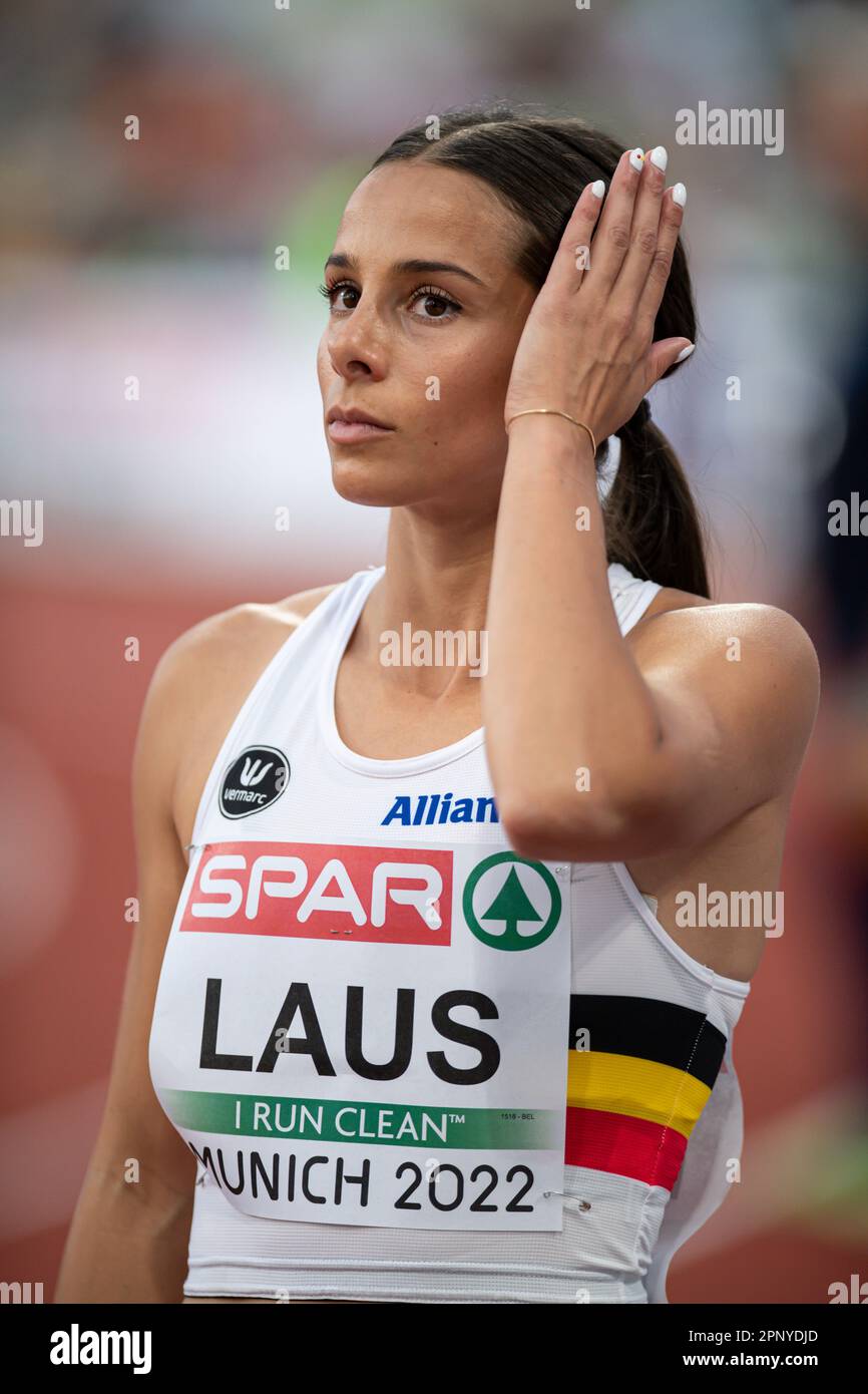 Camille Laus participating in the 400 meters of the European Athletics